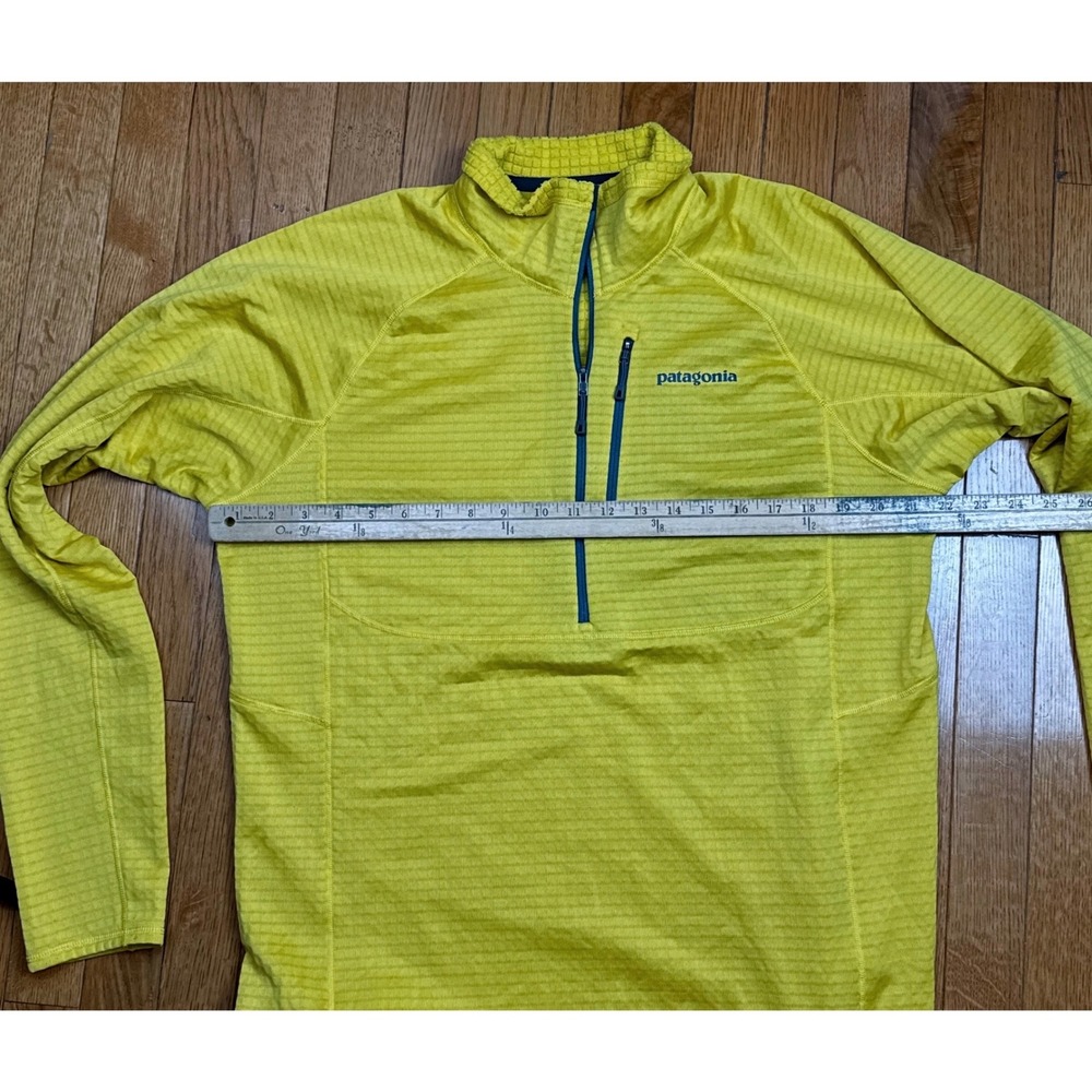 Patagonia R1 Pullover Mens Large Yellow Polartec Power Dry Grid‎ Fleece 40109 - Picture 9 of 10